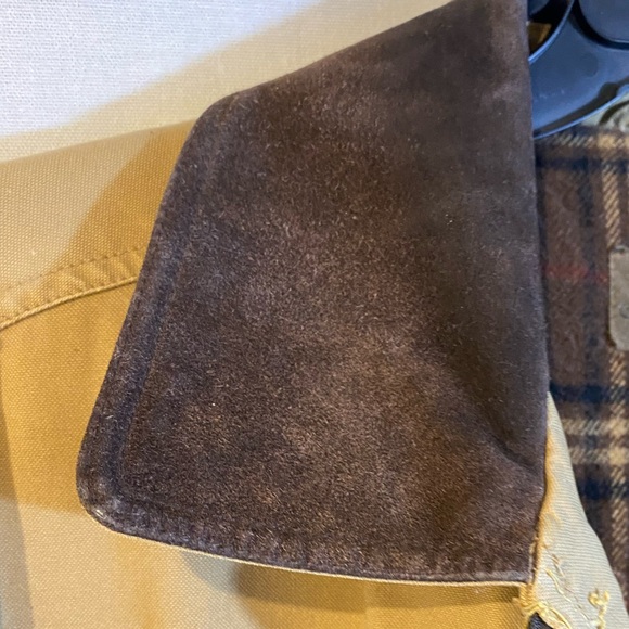 Men’s jacket khaki and leather - Picture 3 of 9